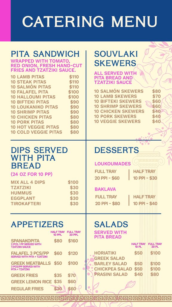 Pita Grill Bk Menu_Catering Menu